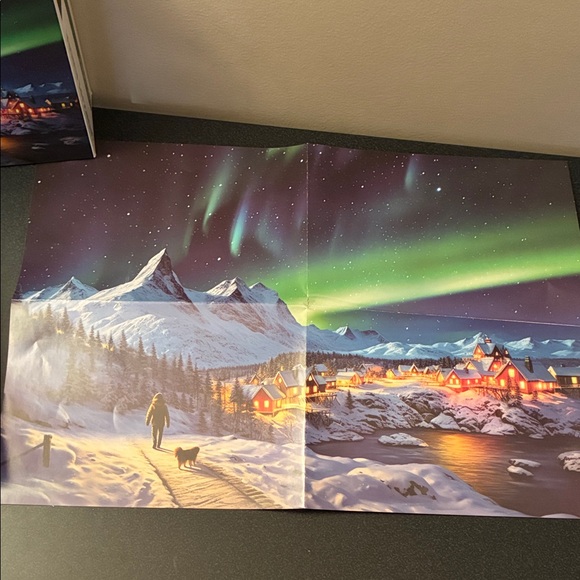 Snowscape Aurora Borealis Scenic Jigsaw Puzzle;  1000 pc;  Northern Lights - Picture 2 of 9